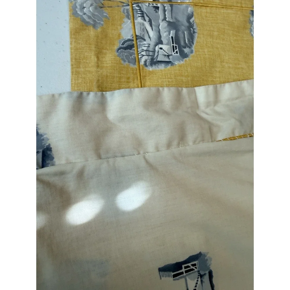 Yves Delorme Paris Queen Reversible Duvet Cover + 2 Shams Luxury Percale France